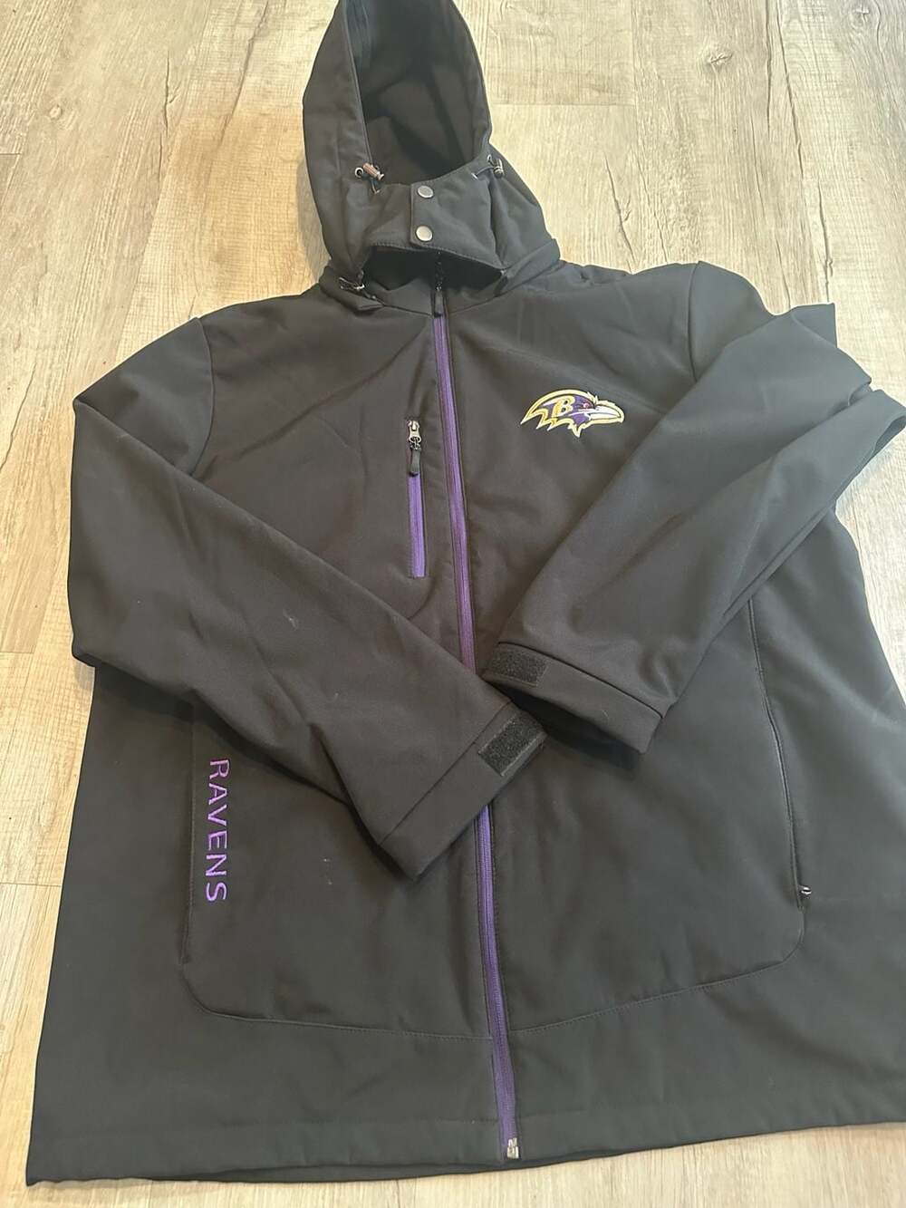 Men's G-III Sports by Carl Banks Black Baltimore Ravens Double Play Full-Zip Jac